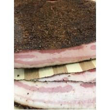Freshly Smoked Pastrami Bacon